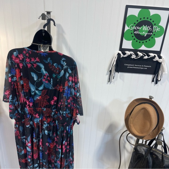 Torrid Blue and Pink Midi coverup Dress 4X - Picture 3 of 8